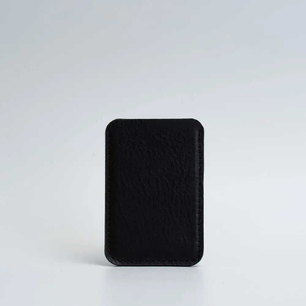 Leather magsafe wallet - the minimalist - Black