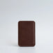 Leather magsafe wallet - the minimalist - Mahogany