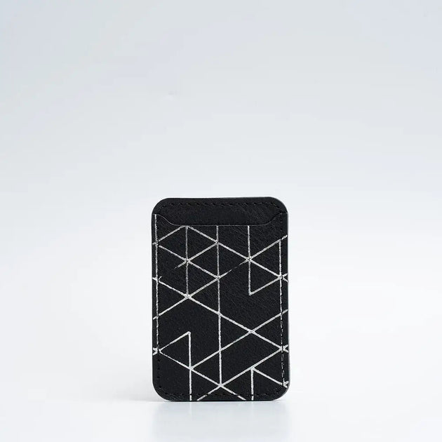 Limited edition leather magsafe wallet - Silver Black