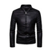Men's motorcycle zipper stand collar leather jacket Nexellus