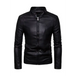 Men's motorcycle zipper stand collar leather jacket Nexellus