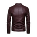 Men's motorcycle zipper stand collar leather jacket Nexellus