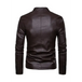 Men's motorcycle zipper stand collar leather jacket Nexellus