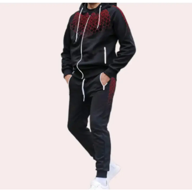 Men's performance zipper hoodie and sweatpants two piece set Nexellus