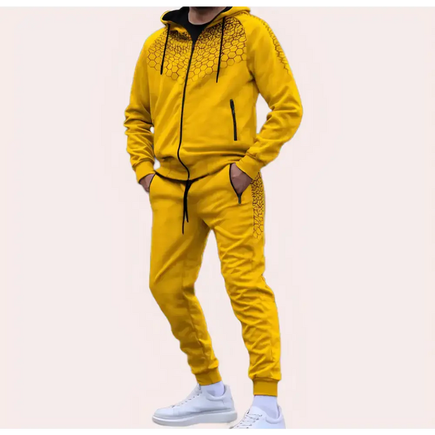 Men's performance zipper hoodie and sweatpants two piece set Nexellus