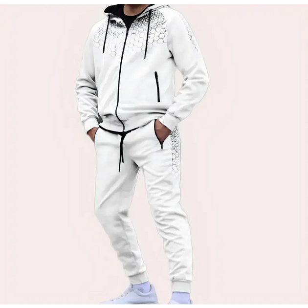Men's performance zipper hoodie and sweatpants two piece set Nexellus