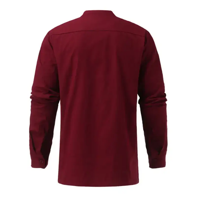Men's solid color long sleeve lace-up rib sweater Nexellus