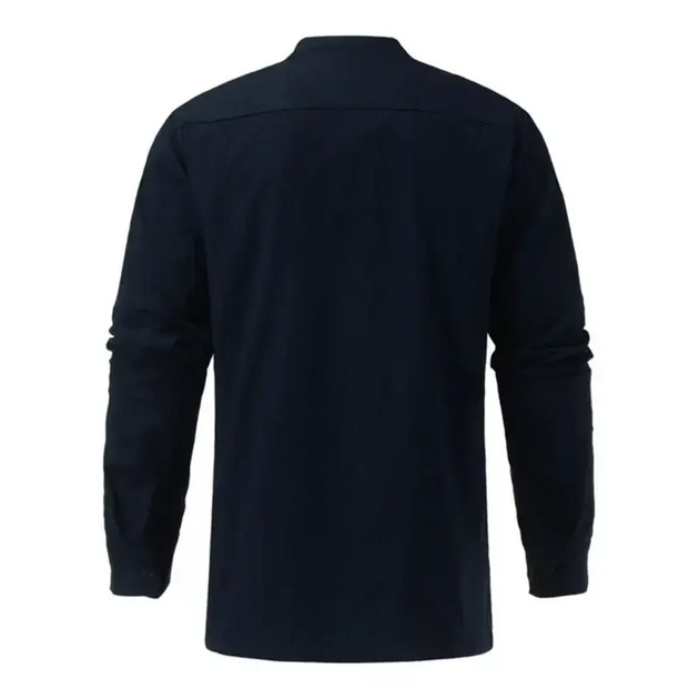 Men's solid color long sleeve lace-up rib sweater Nexellus