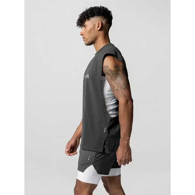 Men's sports loose round neck quick dry sleeveless vest Nexellus