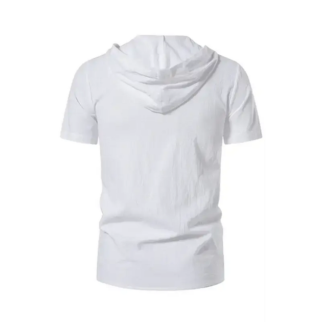 Men's spring/summer fashion solid color hooded short sleeve t-shirt Nexellus