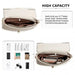 LB2138 - Miss Lulu V-quilted Flap Leather Shoulder Bag - Grey - Nexellus