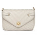 LB2138 - Miss Lulu V-quilted Flap Leather Shoulder Bag - Grey - Nexellus