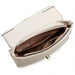 Miss lulu v-quilted flap leather shoulder bag - grey