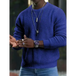 New men's solid colour waffle all-match thin round neck long-sleeved Nexellus