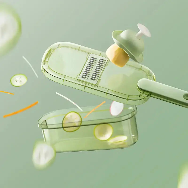 New multifunction vegetable cutter with basket and brush portable Nexellus