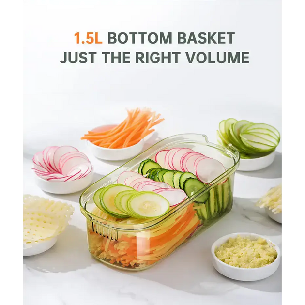 New multifunction vegetable cutter with basket and brush portable Nexellus