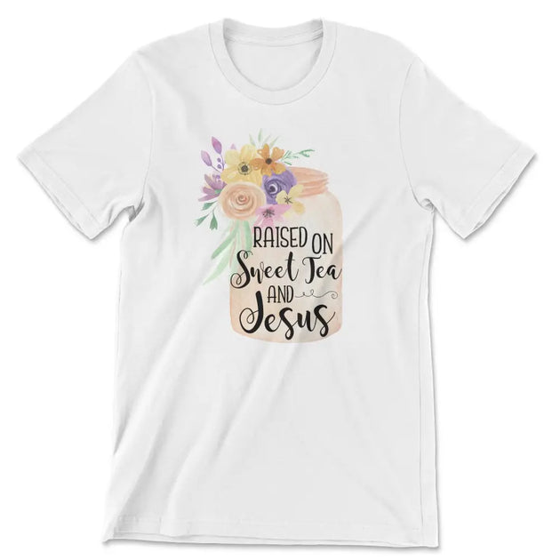 Raised on sweet tea and jesus tee - XX-Large