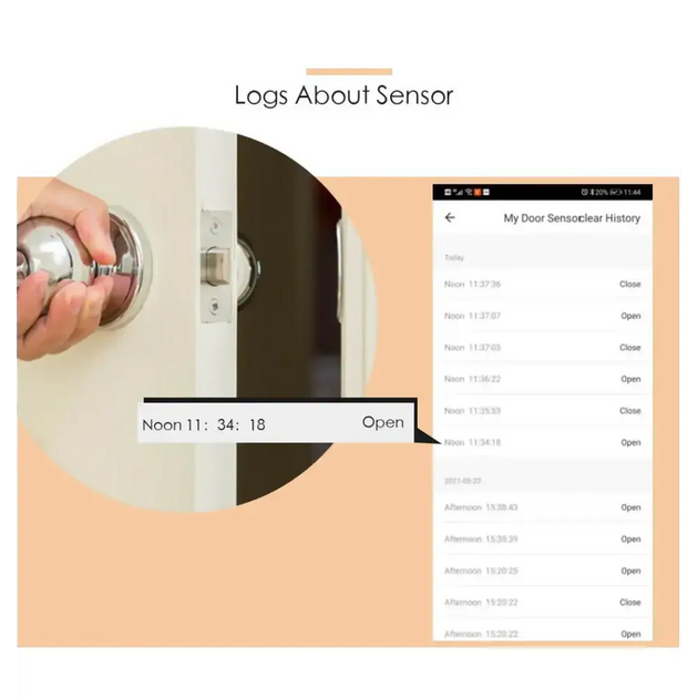 Smart life tuya wifi window detector door open close sensor security Nexellus