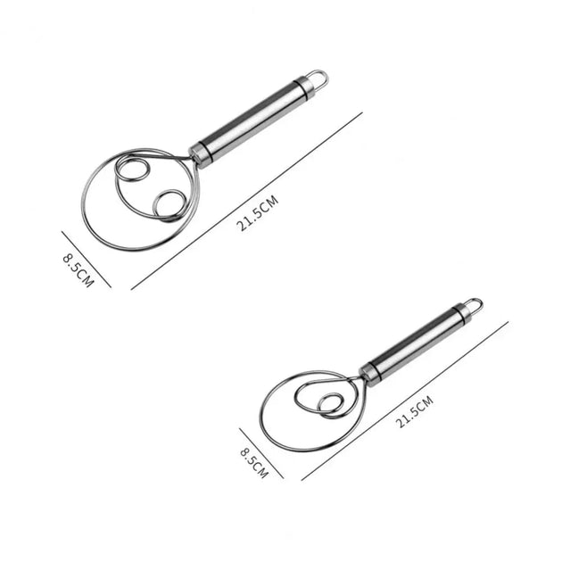 Stainless Steel Danish Flour Binocular Coil Mixer Manual Dough Mixer And Dough Tool Mixing Stick Nexellus