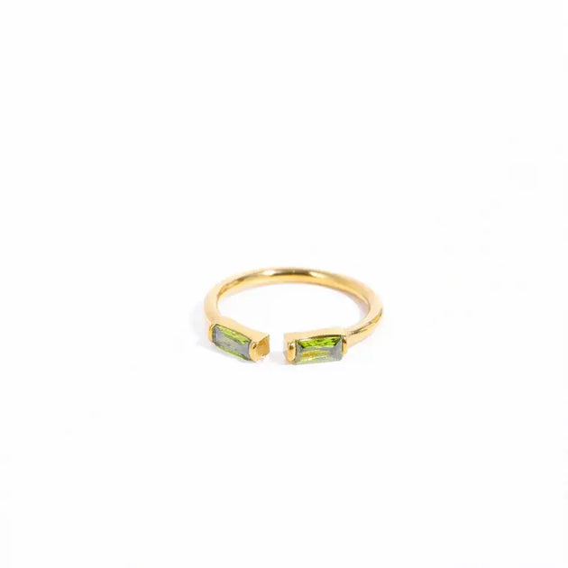 Titanium steel birthstone ring december birthstone open ring Nexellus