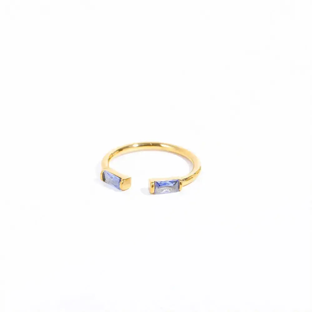 Titanium steel birthstone ring december birthstone open ring Nexellus