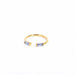 Titanium steel birthstone ring december birthstone open ring Nexellus