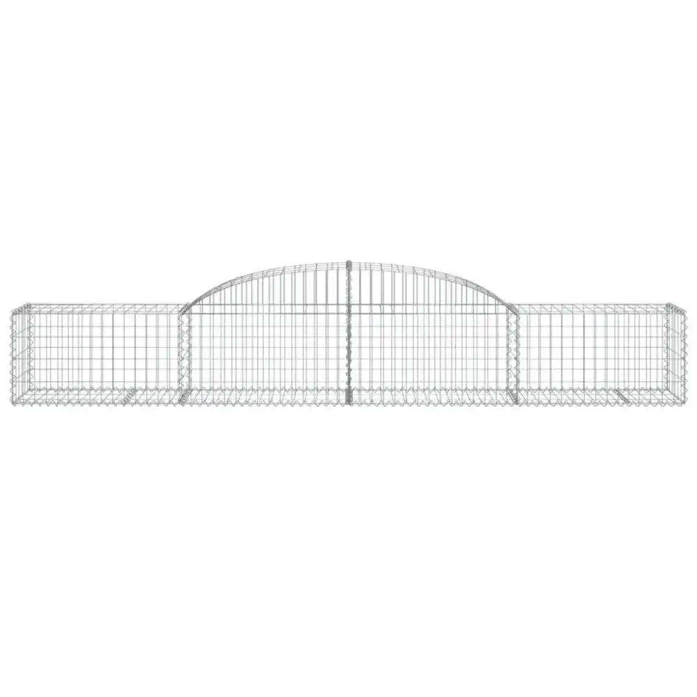 Vidaxl arched gabion baskets 13 pcs 300x50x40/60 cm galvanised iron Nexellus