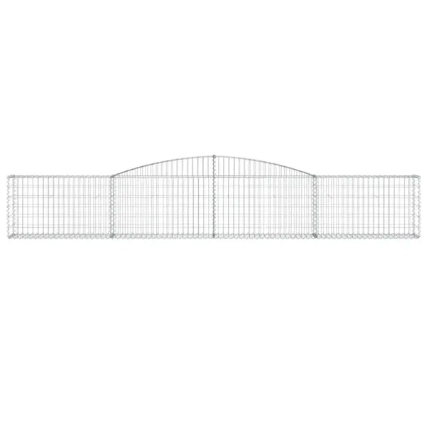 Vidaxl arched gabion baskets 3 pcs 400x30x60/80 cm galvanised iron Nexellus