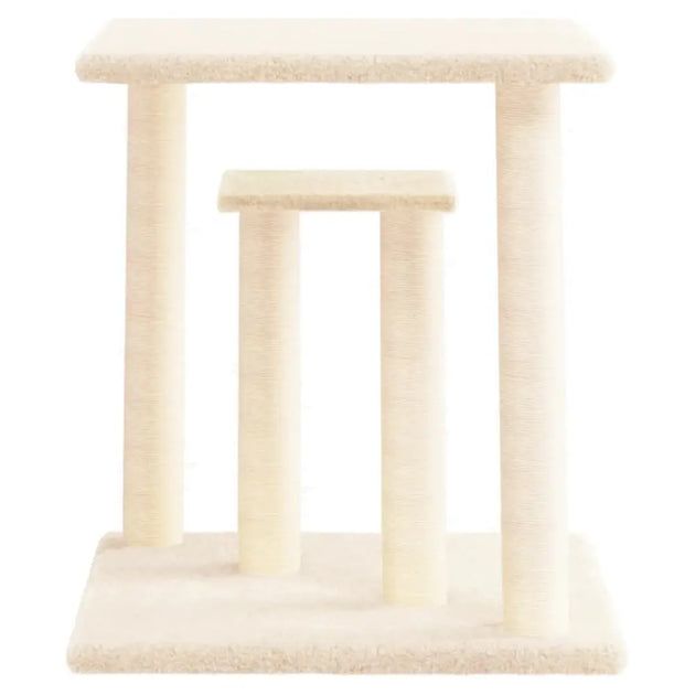 Vidaxl cat scratching posts with platforms cream 50 cm