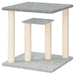 Vidaxl cat scratching posts with platforms light grey 50 cm