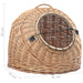 Vidaxl cat transporter 45x35x35 cm natural willow - Brown