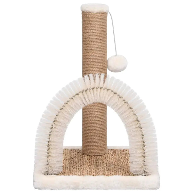 Vidaxl cat tree with arch grooming brush and scratch post