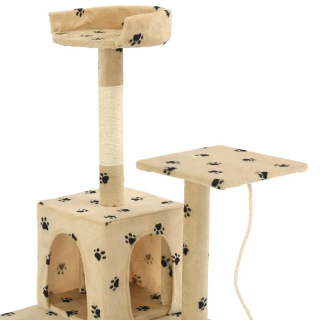 Vidaxl cat tree with sisal scratching posts 120 cm beige