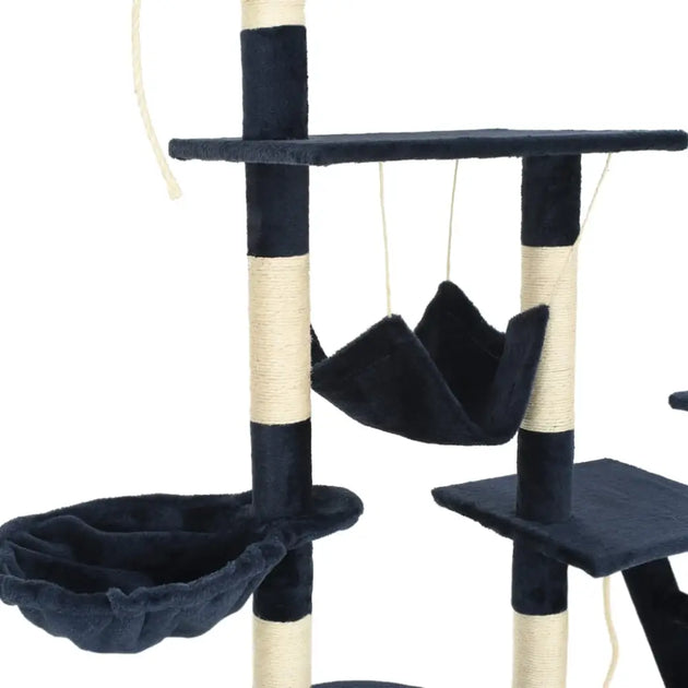 Vidaxl cat tree with sisal scratching posts 230-250 cm blue