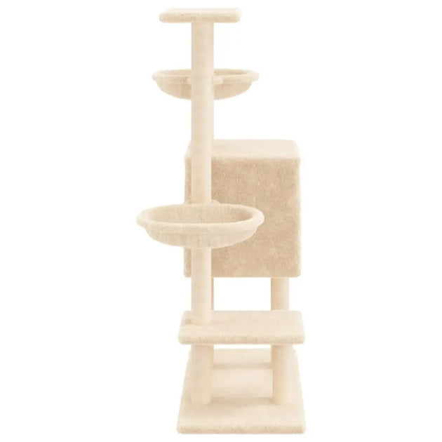 Vidaxl cat tree with sisal scratching posts cream 117 cm
