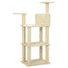 Vidaxl cat tree with sisal scratching posts cream 118.5 cm