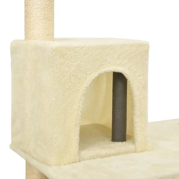 Vidaxl cat tree with sisal scratching posts cream 118.5 cm