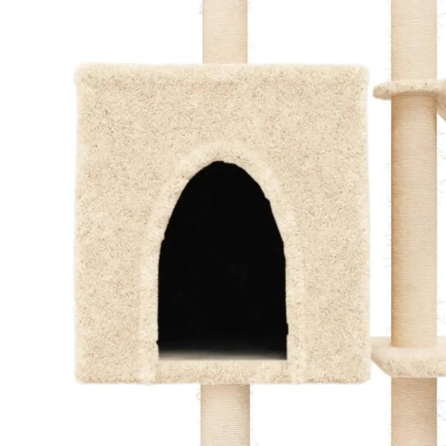 Vidaxl cat tree with sisal scratching posts cream 145 cm