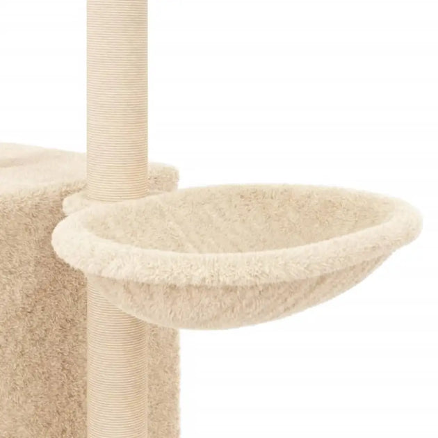 Vidaxl cat tree with sisal scratching posts cream 145 cm