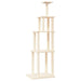 Vidaxl cat tree with sisal scratching posts cream 183 cm