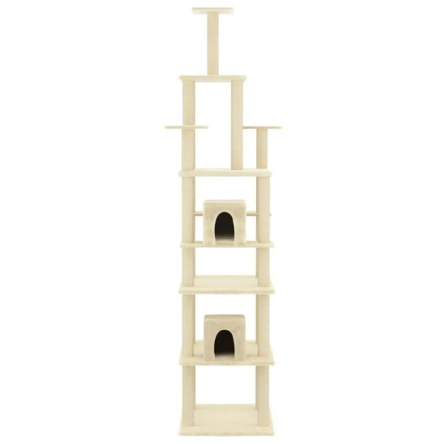 Vidaxl cat tree with sisal scratching posts cream 216 cm