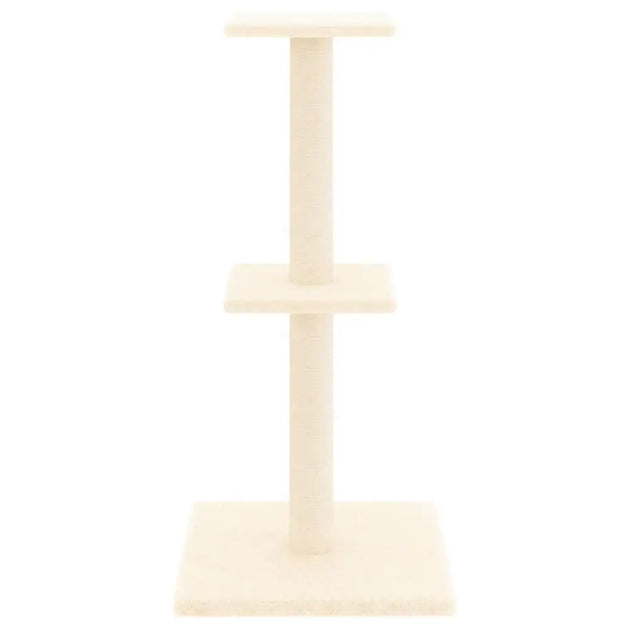 Vidaxl cat tree with sisal scratching posts cream 73 cm
