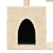 Vidaxl cat tree with sisal scratching posts cream 86 cm