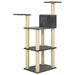 Vidaxl cat tree with sisal scratching posts dark grey 118.5