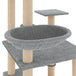 Vidaxl cat tree with sisal scratching posts light grey 141