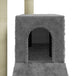 Vidaxl cat tree with sisal scratching posts light grey 92