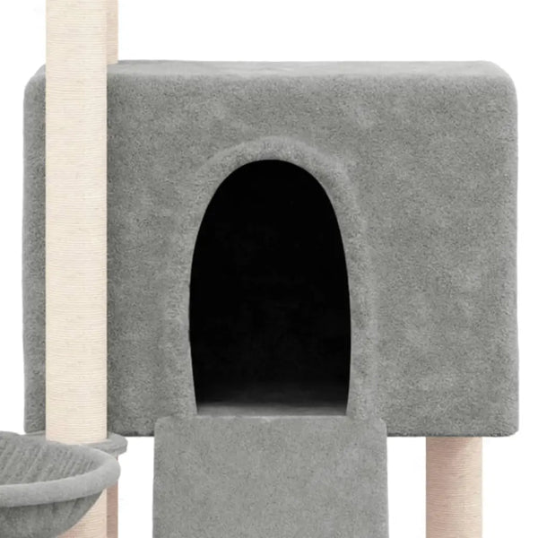 Vidaxl cat tree with sisal scratching posts light grey 96
