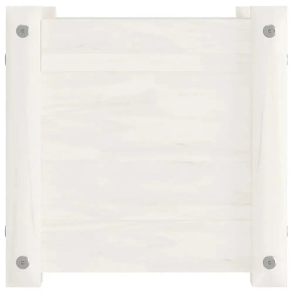 Vidaxl garden planters 2 pcs white 31x31x31 cm solid pinewood Nexellus