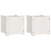 Vidaxl garden planters 2 pcs white 31x31x31 cm solid pinewood Nexellus