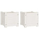 Vidaxl garden planters 2 pcs white 31x31x31 cm solid pinewood Nexellus